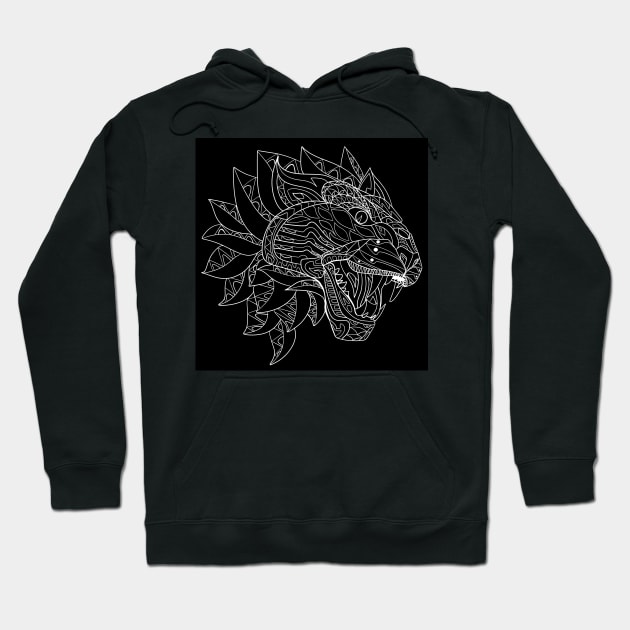 big cats, the dark tiger ecopop Hoodie by jorge_lebeau